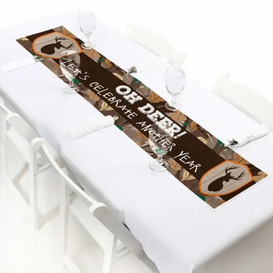 Big Dot of Happiness Gone Hunting - Deer Hunting Camo Happy Birthday Decorations Party Banner {7}