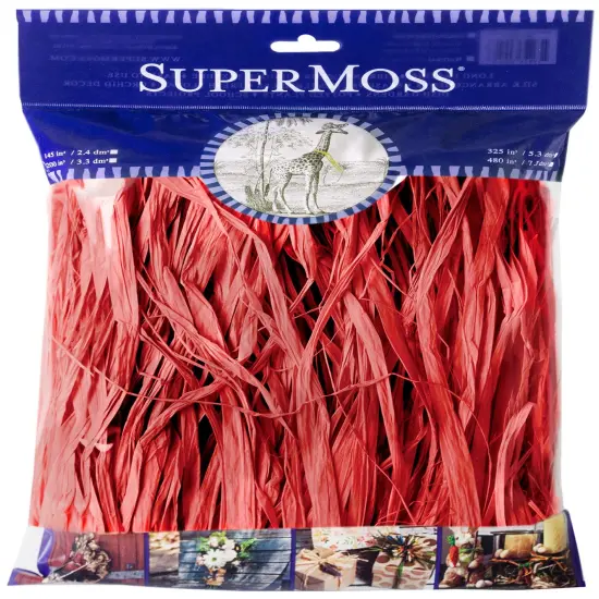 SuperMoss Raffia 2oz-Christmas Red {1}