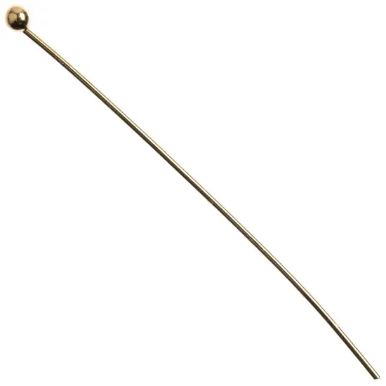 John Bead Ball Head Pins 35x.5mm 24ga 58/Pkg-18kt Gold Plated {2}