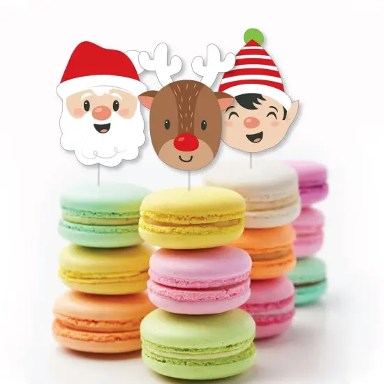 Big Dot of Happiness Very Merry Christmas - DIY Shaped Holiday Santa Claus Party Cut-Outs - 24 Count {4}