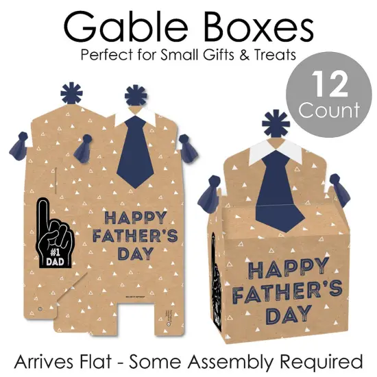 Big Dot of Happiness My Dad is Rad - Treat Box Party Favors - Father's Day Party Goodie Gable Boxes - Set of 12 {7}