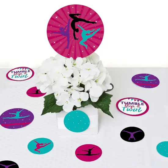 Big Dot of Happiness Tumble, Flip & Twirl - Gymnastics - Birthday Party Giant Circle Confetti - Gymnast Party Decorations - Large Confetti 27 Count {7}
