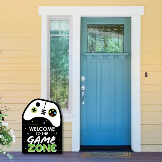 Big Dot of Happiness Game Zone - Party Decorations - Pixel Video Game Party or Birthday Party Welcome Yard Sign {6}