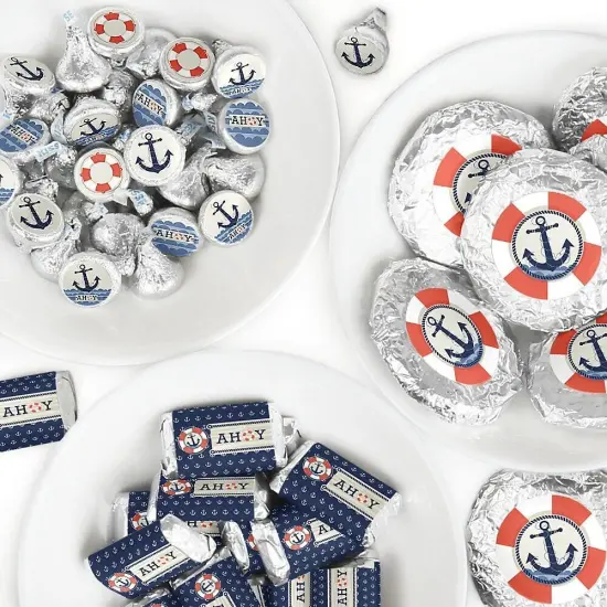 Big Dot of Happiness Ahoy - Nautical - Party Candy Favor Sticker Kit - 304 Pieces {1}
