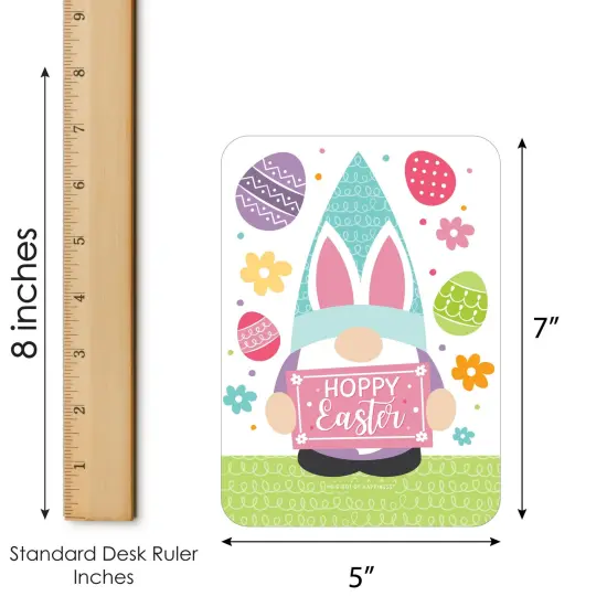 Big Dot of Happiness Easter Gnomes - Bingo Cards and Markers - Spring Bunny Party Shaped Bingo Game - Set of 18 {6}
