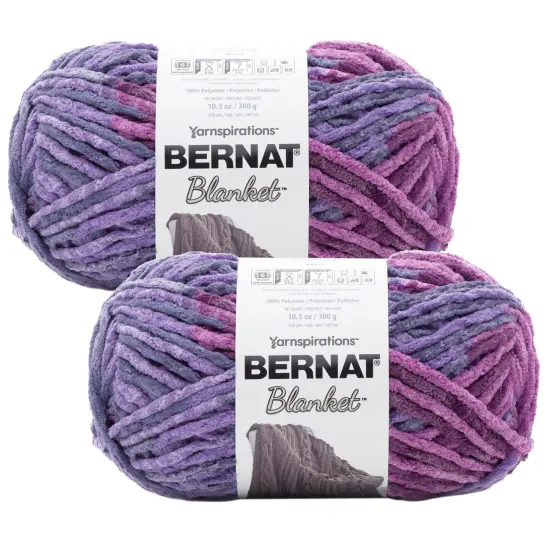 (Pack of 2) Bernat Blanket Big Ball Yarn-Purple Sunset {1}