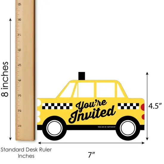 Big Dot of Happiness NYC Cityscape - Shaped Fill-In Invitations - New York City Party Invitation Cards with Envelopes - Set of 12 {7}