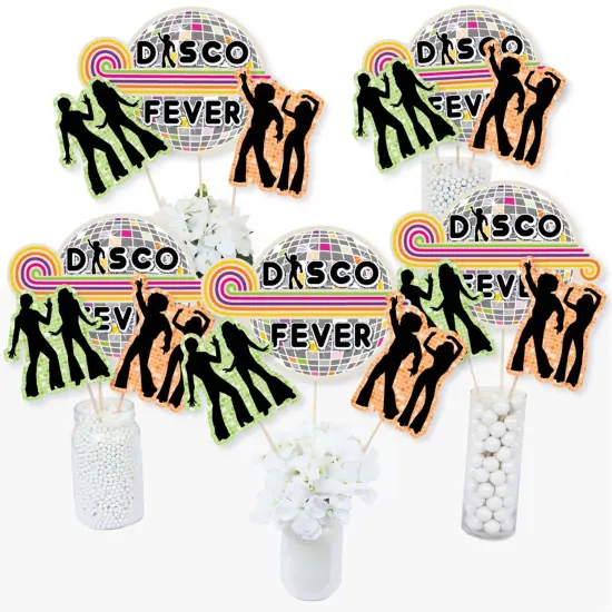 Big Dot of Happiness 70's Disco - 1970s Disco Fever Party Centerpiece Sticks - Table Toppers - Set of 15 {3}
