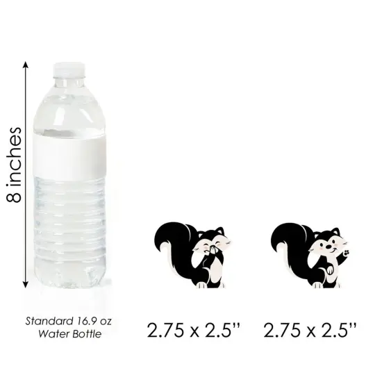 Big Dot of Happiness Little Stinker - DIY Shaped Woodland Skunk Baby Shower or Birthday Party Cut-Outs - 24 Count {6}
