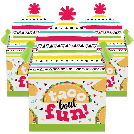 Big Dot of Happiness Taco 'Bout Fun - Treat Box Party Favors - Fiesta Goodie Gable Boxes - Set of 12 {3}