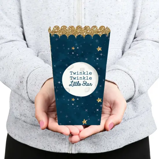 Big Dot of Happiness Twinkle Twinkle Little Star - Baby Shower or Birthday Party Favor Popcorn Treat Boxes - Set of 12 {6}