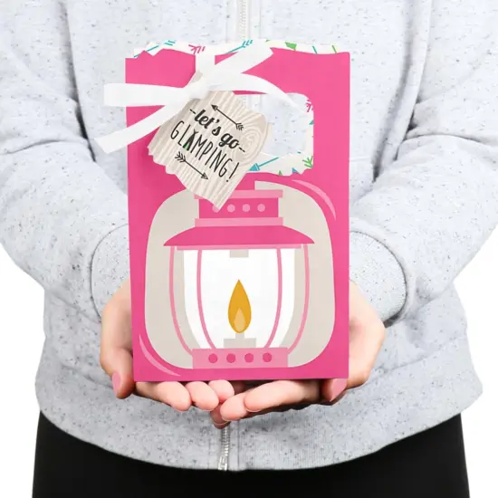 Big Dot of Happiness Let's Go Glamping - Camp Glamp Party or Birthday Party Favor Boxes - Set of 12 {6}