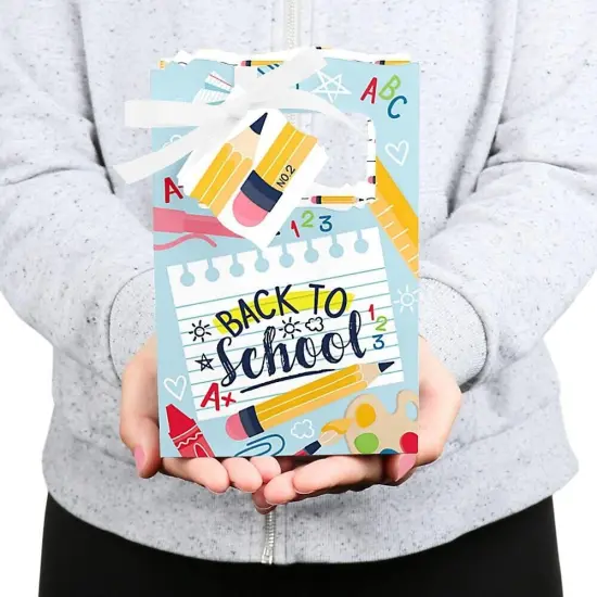 Big Dot of Happiness Back to School - First Day of School Classroom Decorations and Favor Boxes - Set of 12 {6}