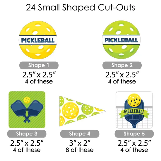 Big Dot of Happiness Let&rsquo;s Rally - Pickleball - Birthday or Retirement Party DIY Decorations - Clothespin Garland Banner - 44 Pieces {7}