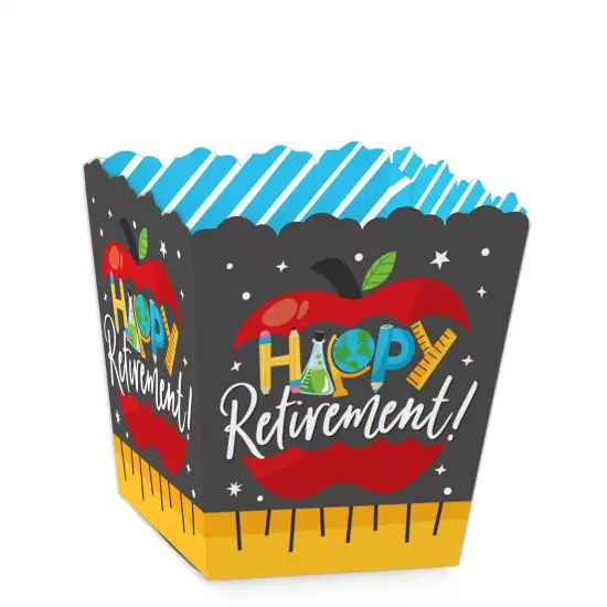 Big Dot of Happiness Teacher Retirement - Party Mini Favor Boxes - Happy Retirement Party Treat Candy Boxes - Set of 12 {1}