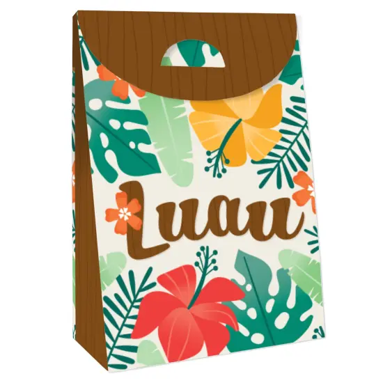 Big Dot of Happiness Tropical Luau - Hawaiian Beach Gift Favor Bags - Party Goodie Boxes - Set of 12 {4}