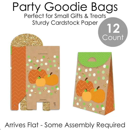 Big Dot of Happiness Pumpkin Patch - Fall, Halloween or Thanksgiving Gift Favor Bags - Party Goodie Boxes - Set of 12 {7}