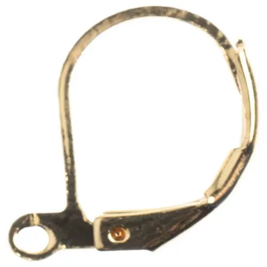 John Bead Earring Lever Back 16mm 12/Pkg-18kt Gold Plated {3}