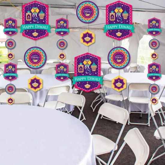 Big Dot of Happiness Happy Diwali - Festival of Lights Party DIY Dangler Backdrop - Hanging Vertical Decorations - 30 Pieces {4}