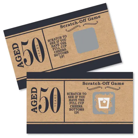 Big Dot of Happiness 50th Milestone Birthday - Birthday Party Game Scratch Off Cards - 22 Count {1}