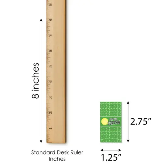 Big Dot of Happiness You Got Served - Tennis - Mini Candy Bar Wrapper Stickers - Baby Shower or Tennis Ball Birthday Party Small Favors - 40 Count {6}