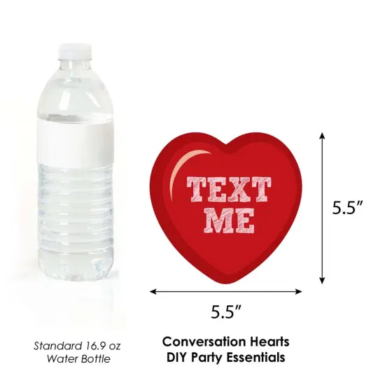 Big Dot of Happiness Conversation Hearts - Heart Decorations DIY Valentine's Day Party Essentials - Set of 20 {6}