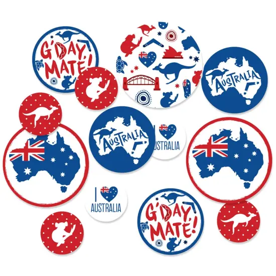 Big Dot of Happiness Australia Day - G'Day Mate Aussie Party Giant Circle Confetti - Party Decorations - Large Confetti 27 Count {1}