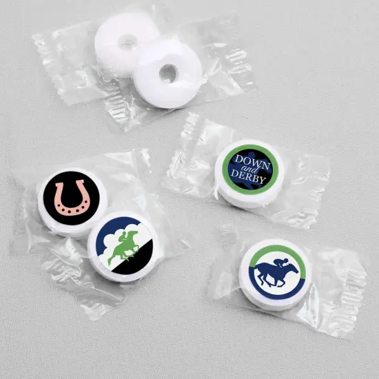 Big Dot of Happiness Kentucky Horse Derby - Horse Race Party Round Candy Sticker Favors - Labels Fits Chocolate Candy (1 sheet of 108) {4}