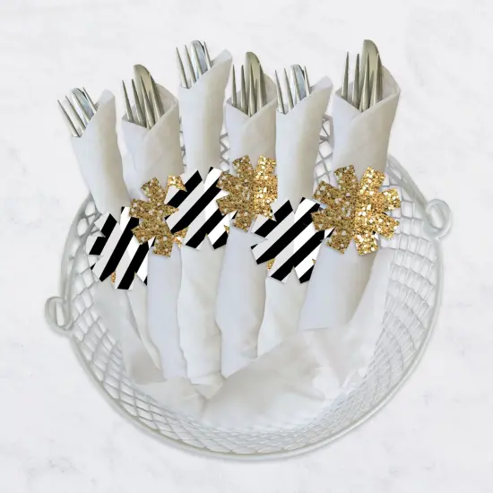 Big Dot of Happiness Happy Retirement - Retirement Party Paper Napkin Holder - Napkin Rings - Set of 24 {4}