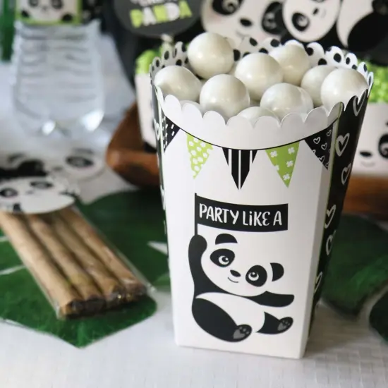 Big Dot of Happiness Party Like a Panda Bear - Baby Shower or Birthday Party Favor Popcorn Treat Boxes - Set of 12 {7}