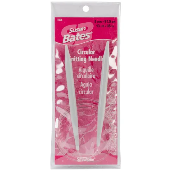 Susan Bates Silvalume Circular Knitting Needles 36"-Size 13/9mm {1}