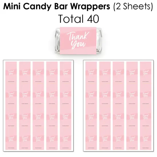 Big Dot of Happiness Pink Elegantly Simple - Guest Party Favors Candy Favor Sticker Kit - 304 Pieces {4}