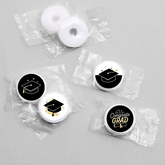 Big Dot of Happiness Hello College Graduation Party Round Candy Sticker Favors - Labels Fits Chocolate Candy (1 Sheet of 108) {4}