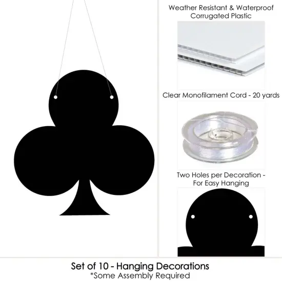 Big Dot of Happiness Hanging Las Vegas - Outdoor Casino Party Hanging Porch and Tree Yard Decorations - 10 Pieces {6}