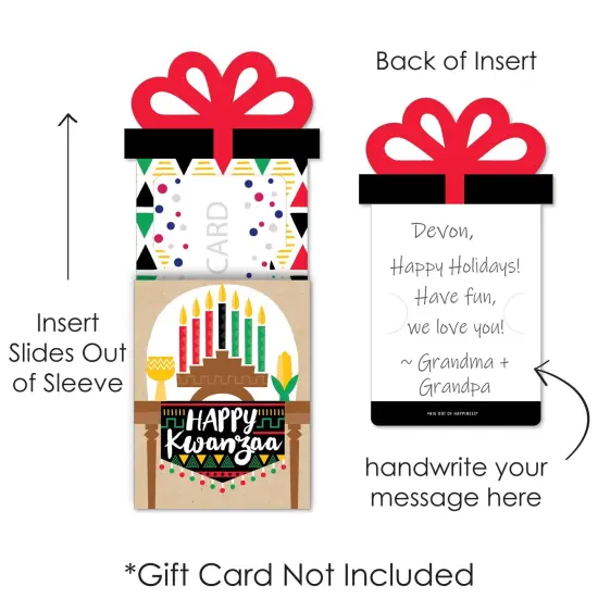 Big Dot of Happiness Happy Kwanzaa - Heritage Holiday Party Money and Gift Card Sleeves - Nifty Gifty Card Holders - Set of 8 {7}