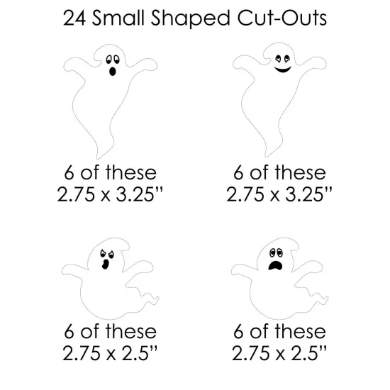 Big Dot of Happiness Spooky Ghost - Halloween Party DIY Decorations - Clothespin Garland Banner - 44 Pieces {7}