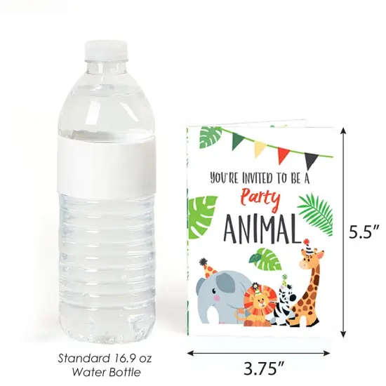 Big Dot of Happiness Jungle Party Animals - Fill In Safari Zoo Animal Birthday Party or Baby Shower Invitations (8 count) {4}