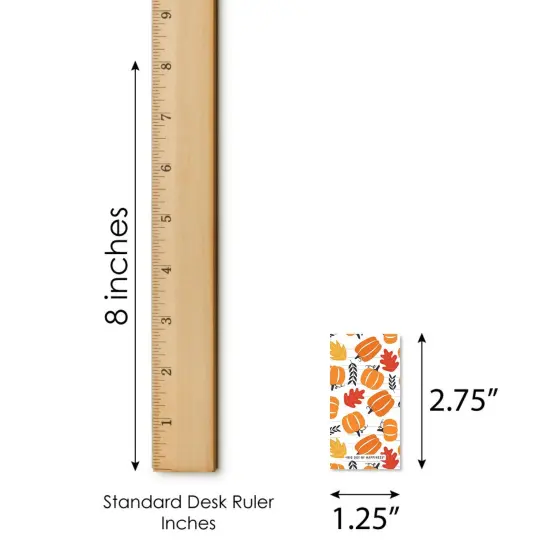 Big Dot of Happiness Fall Pumpkin - Mini Candy Bar Wrapper Stickers - Halloween or Thanksgiving Party Small Favors - 40 Count {6}