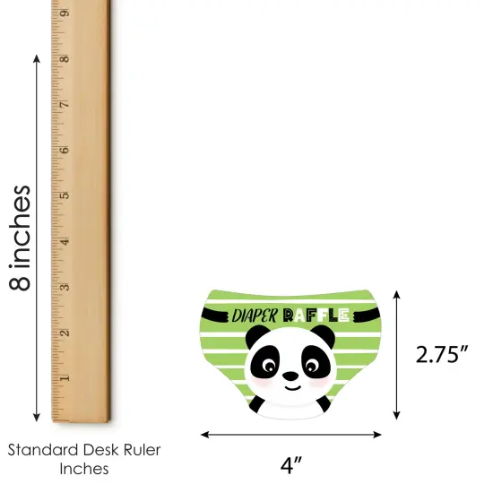 Big Dot of Happiness Party Like a Panda Bear - Diaper Shaped Raffle Ticket Inserts - Baby Shower Activities - Diaper Raffle Game - Set of 24 {4}