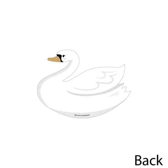Big Dot of Happiness Swan Soiree - Decorations DIY White Swan Baby Shower or Birthday Party Essentials - Set of 20 {4}