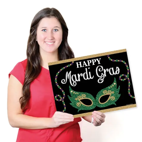 Big Dot of Happiness Mardi Gras - Party Table Decorations - Masquerade Party Placemats - Set of 16 {7}