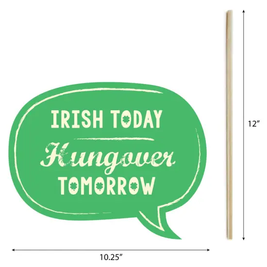 Big Dot of Happiness St. Patrick's Day - Saint Paddy's Day Photo Booth Props Kit - 20 Count {7}