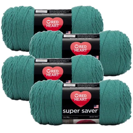 (Pack of 4) Red Heart Super Saver Yarn-Jade {1}