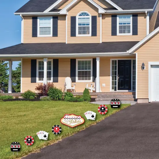 Big Dot of Happiness Las Vegas - Yard Sign & Outdoor Lawn Decorations - Casino Party Yard Signs - Set of 8 {3}
