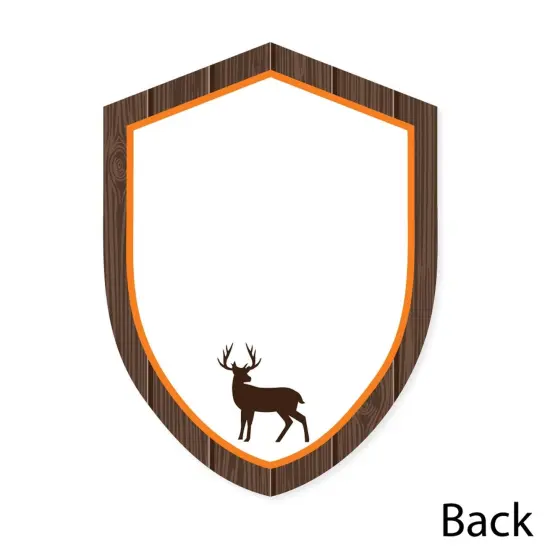 Big Dot of Happiness Gone Hunting - Shaped Thank You Cards - Deer Hunting Camo Baby Shower or Birthday Party Thank You Cards with Envelopes -Set of 12 {6}