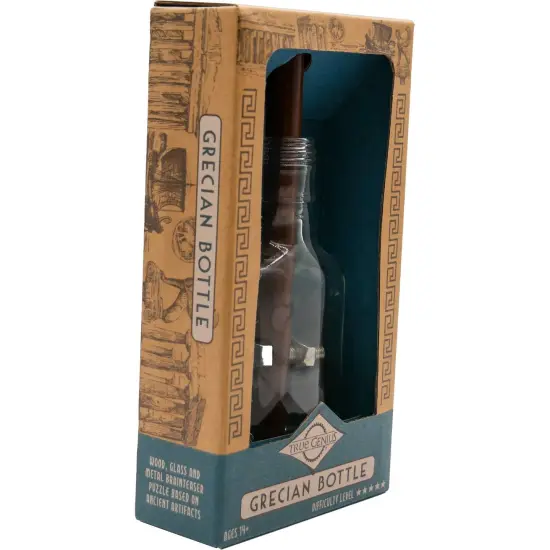 True Genius - Grecian Glass Bottle Brainteaser Puzzle Game {4}