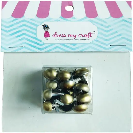Dress My Craft Brads 9mm 30/Pkg-Antique Bronze {1}