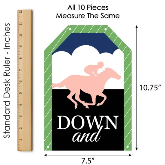 Big Dot of Happiness Kentucky Horse Derby - Hanging Vertical Paper Door Banners - Horse Race Party Wall Decoration Kit - Indoor Door Decor {7}
