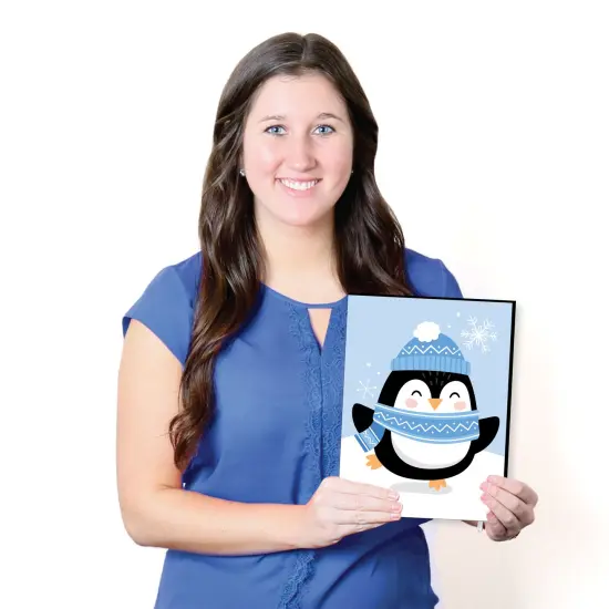 Big Dot of Happiness Winter Penguins - Holiday Nursery Wall Art and Christmas Home Decor - 7.5 x 10 inches - Set of 3 Prints {7}