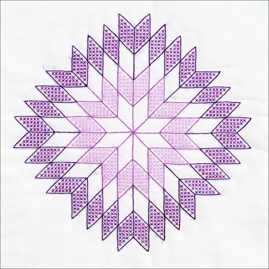 Jack Dempsey Stamped White Quilt Blocks 18"X18" 6/Pkg-Lone Star {2}